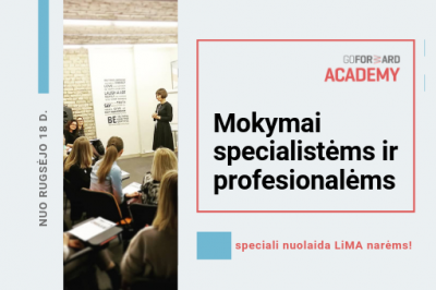 [LiMA rekomenduoja] Mokymai specialistėms ir profesionalėms