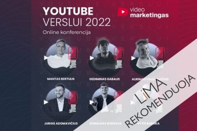 [LiMA REKOMENDUOJA] Online konferencija „YouTube verslui 2022"