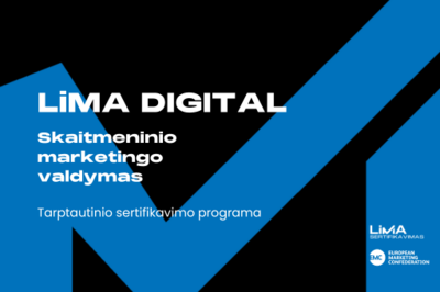 LiMA DIGITAL skaitmeninio marketingo valdymo sertifikavimo kursai