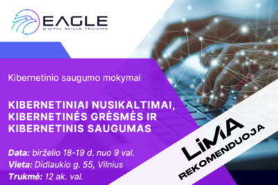 [LiMA REKOMENDUOJA] Nemokami mokymai: Kibernetiniai nusikaltimai, kibernetinės grėsmės ir...