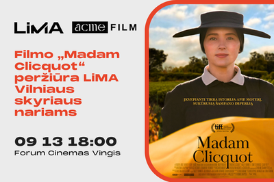 Filmo „Madam Clicquot“ peržiūra LiMA Vilniaus skyriaus nariams