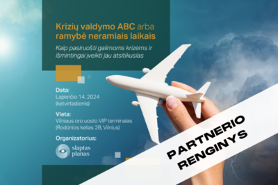 [PARTNERIO RENGINYS] Krizių valdymo ABC arba ramybė neramiais laikais