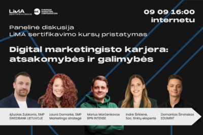 [Nemokamas] Digital marketingisto karjera: atsakomybės ir galimybės. Diskusija ir LiMA...