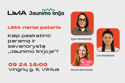 [LiMA nariai pataria] Kaip paskatinti paramą ir savanorystę „Jaunimo linijoje”?