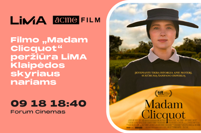 Filmo „Madam Clicquot“ peržiūra LiMA Klaipėdos skyriaus nariams