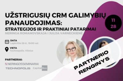 [PARTNERIO RENGINYS] Užstrigusių CRM galimybių panaudojimas: strategijos ir praktiniai patarimai