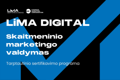 LiMA DIGITAL skaitmeninio marketingo valdymo sertifikavimo kursai