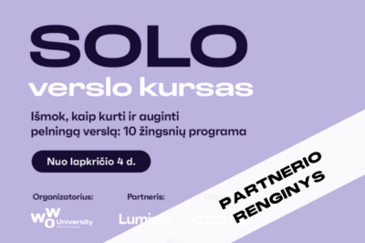 [PARTNERIO RENGINYS] SOLO verslo kursas