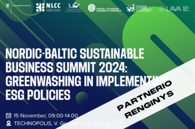 [PARTNERIO RENGINYS] Nordic-Baltic Sustainable Business Summit 2024: Greenwashing: Challenges in...