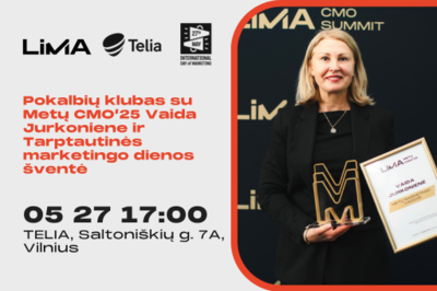 Pokalbių klubas su Metų CMO’25 Vaida Jurkoniene ir Tarptautinės marketingo dienos šventimas